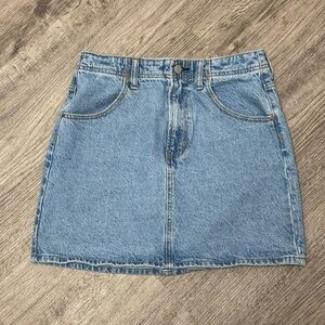 PacSun Womens Light Wash Denim Mini Skirt Size 28 Blue 100% Cotton Jean Skirt